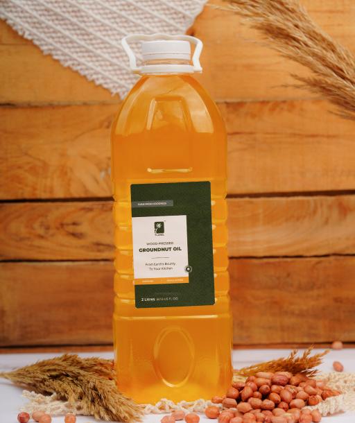 Wood-Pressed Groundnut Oil – 2 Litres