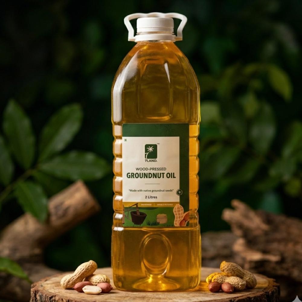 Wood-Pressed Groundnut Oil – 2 Litres